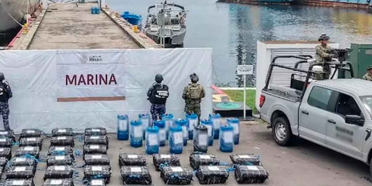 Gobierno de México decomisa más de 4 toneladas de cocaína en operativo marítimo frente a Chiapas y Oaxaca