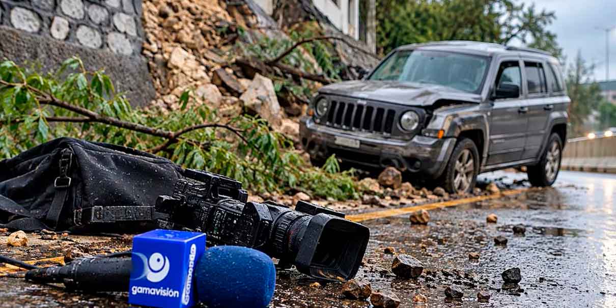 Atropellan a reportera y camarógrafo durante transmisión en Monterrey