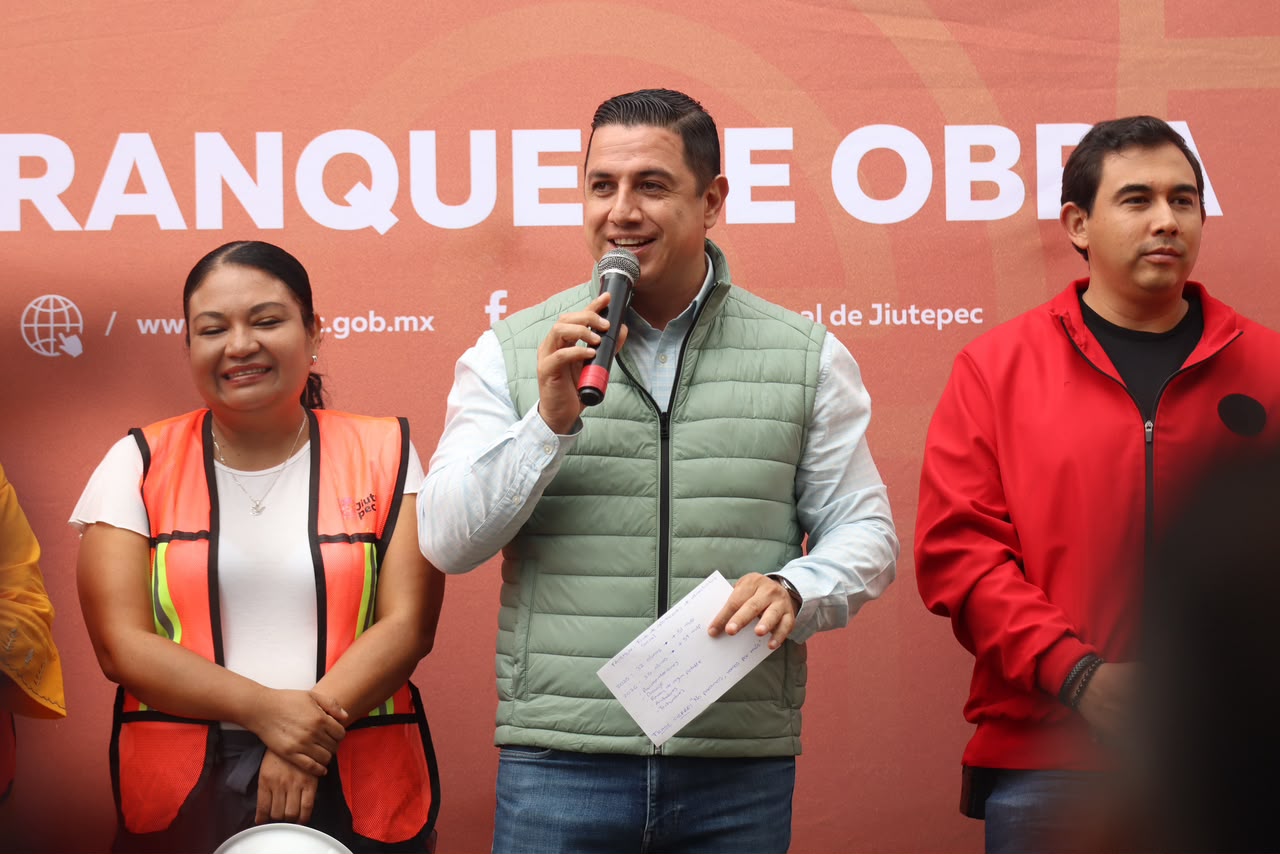 Jiutepec inicia más de 36 obras públicas con una inversión de 56 mdp para mejorar agua potable, calles, drenaje, electricidad y espacios públicos.