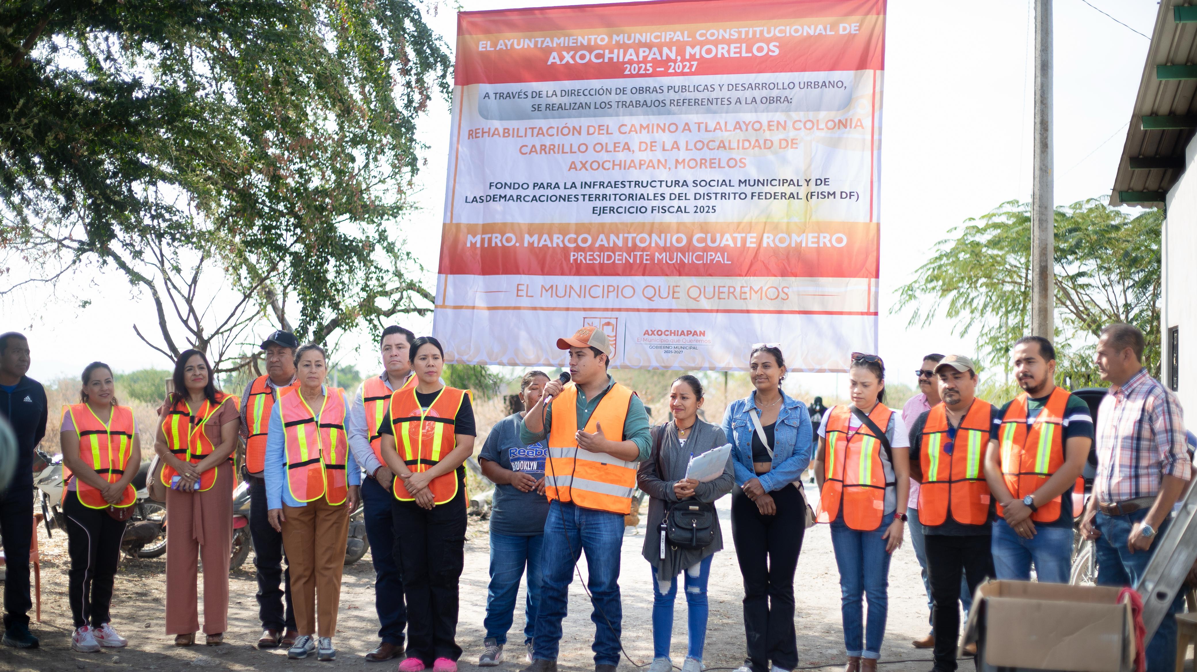 Encabeza alcalde de Axochiapan arranque de obra de rehabilitación de Atlacahualoya