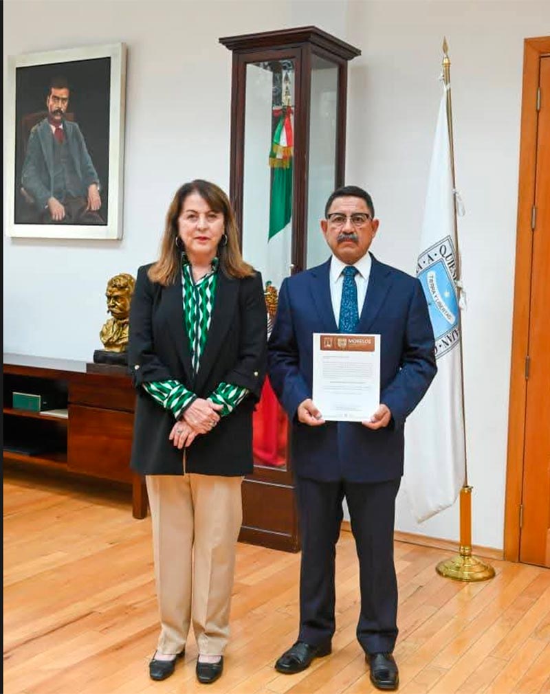 Margarita González Saravia nombra a José Luis Bucio Quiroz como nuevo titular de la SSPC Morelos