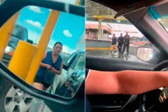 VIDEO. Quiso meterse a la fila, rayó un auto y terminó esposada por CBP en Ciudad Juárez