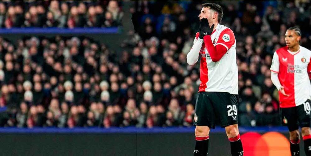 Con autogolzo de Santi Giménez, el Feyenoord queda eliminado de la Champions League