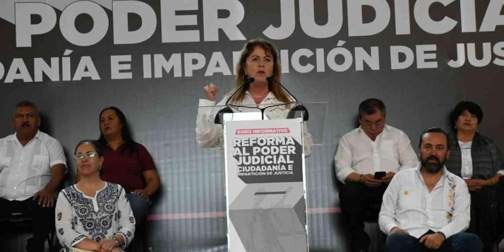 Reforma judicial va en Morelos, asegura la gobernadora electa