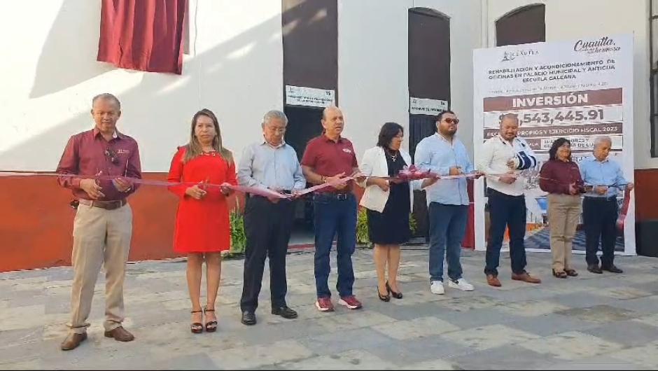 Entrega Arredondo rehabilitación de palacio municipal y antigua escuela Galeana