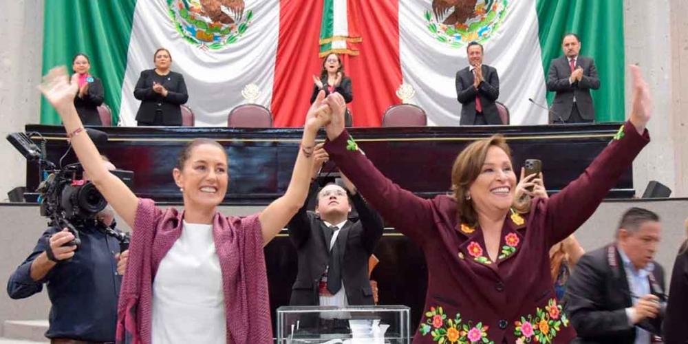 Sheinbaum acompaña a Nahle en su toma de protesta como gobernadora de Veracruz