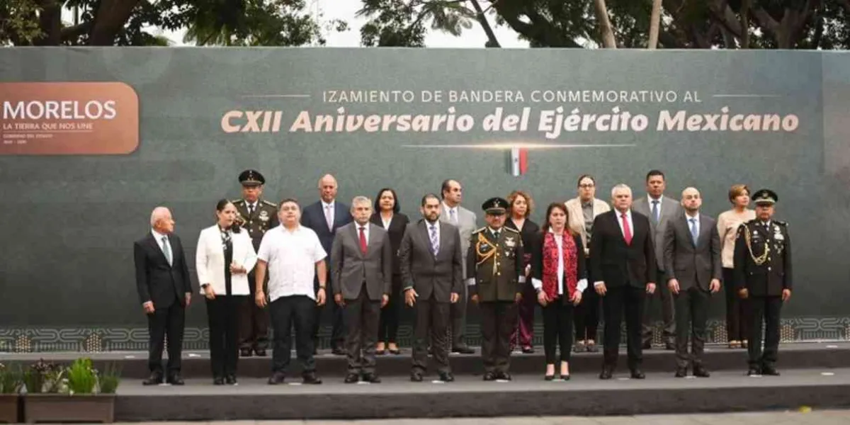 Encabeza González Saravia, ceremonia por el CXII Aniversario del Ejército Mexicano