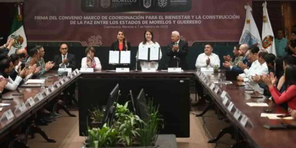 Firma gobernadora convenio con Evelyn Salgado para el bienestar y la paz de Morelos y Guerrero