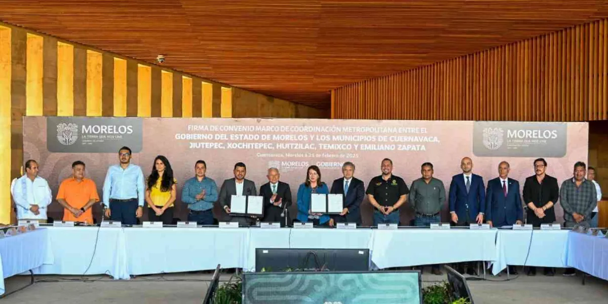 Preside gobernadora convenio entre municipios de la Zona Metropolitana