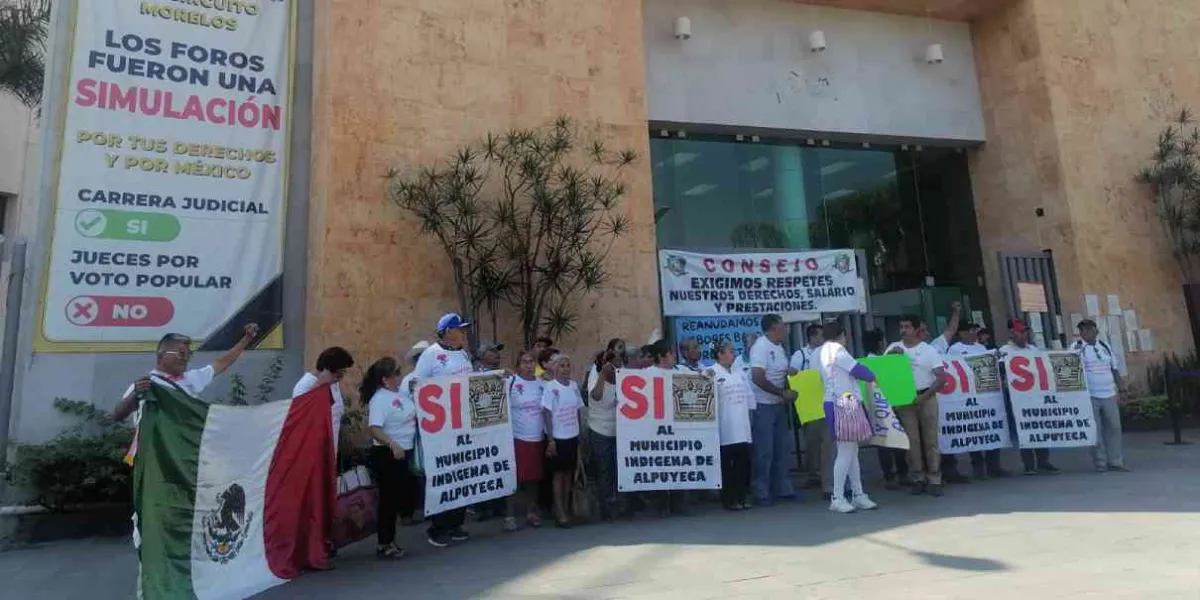 Protesta Alpuyeca ante juzgados federales