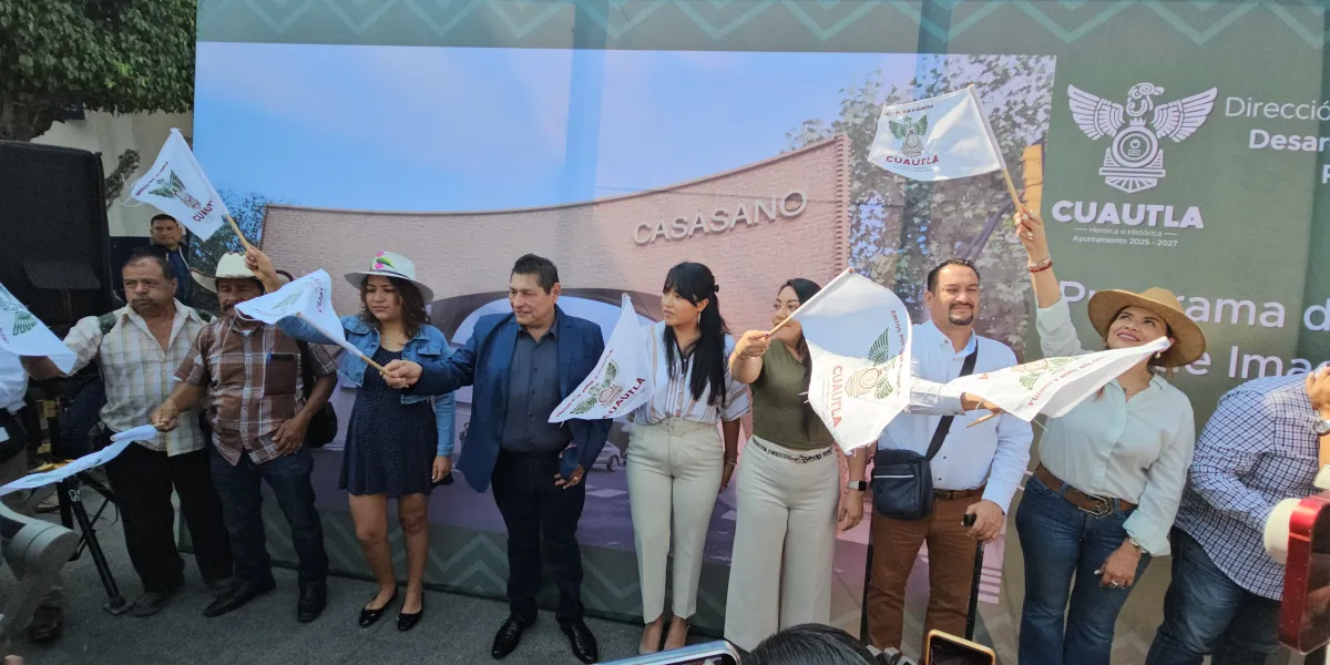 En Cuautla, alcalde da banderazo de arranque a construcción de arco de bienvenida en Casasano 