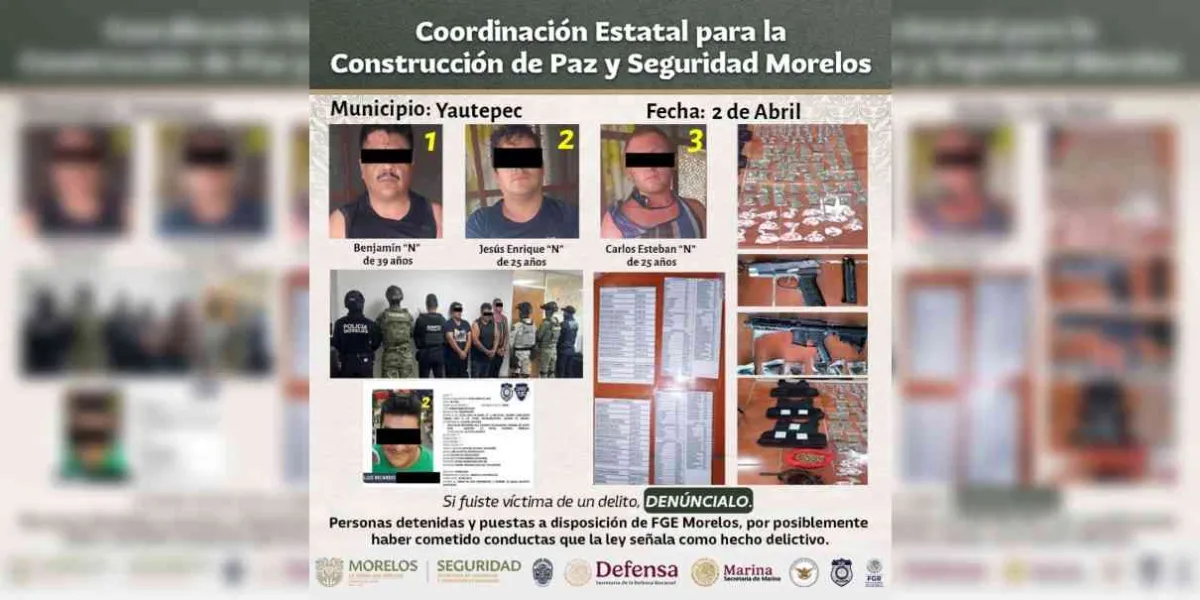 Asegura la SSPC cerca de 2,297 dosis de fentanilo en Yautepec