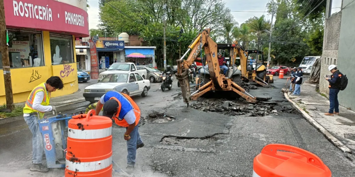 Repararán Avenida Universidad de Cuernavaca tras sufrir daños por lluvias