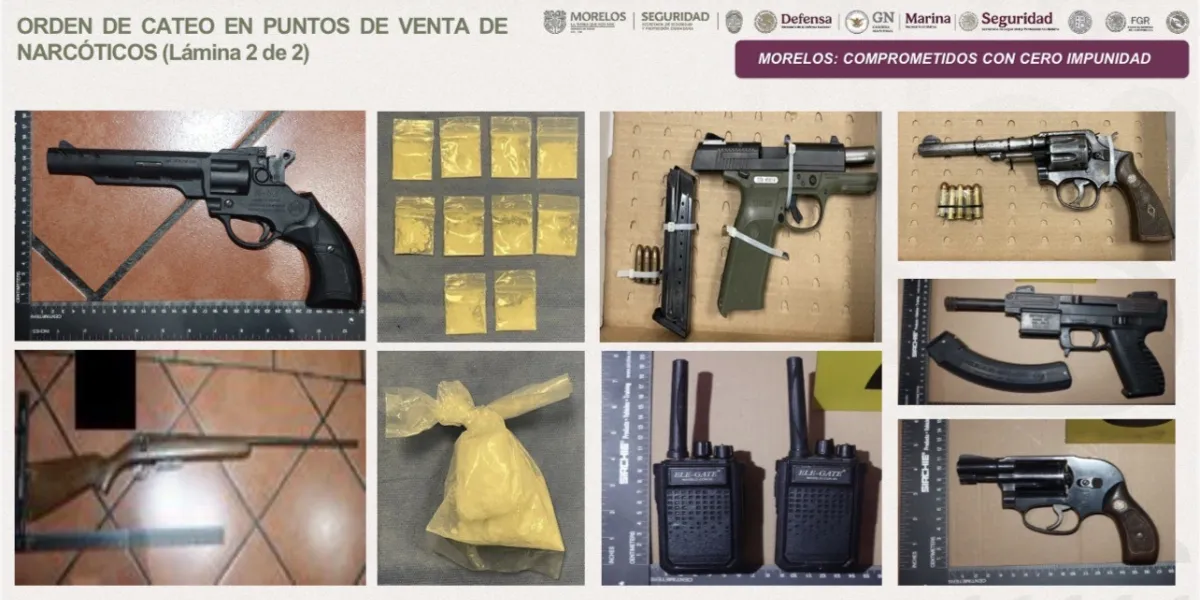 Hallazgo de cartuchos y dosis de enervantes en un punto de venta donde detuvieron a Alejandra “N” 