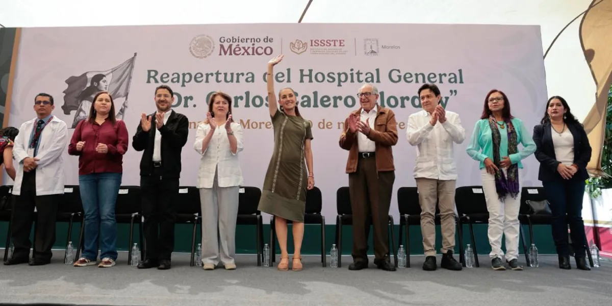 Reinauguran el Hospital General ISSSTE “Dr. Carlos Calero Elorduy” en Cuernavaca con presencia de Claudia Sheinbaum