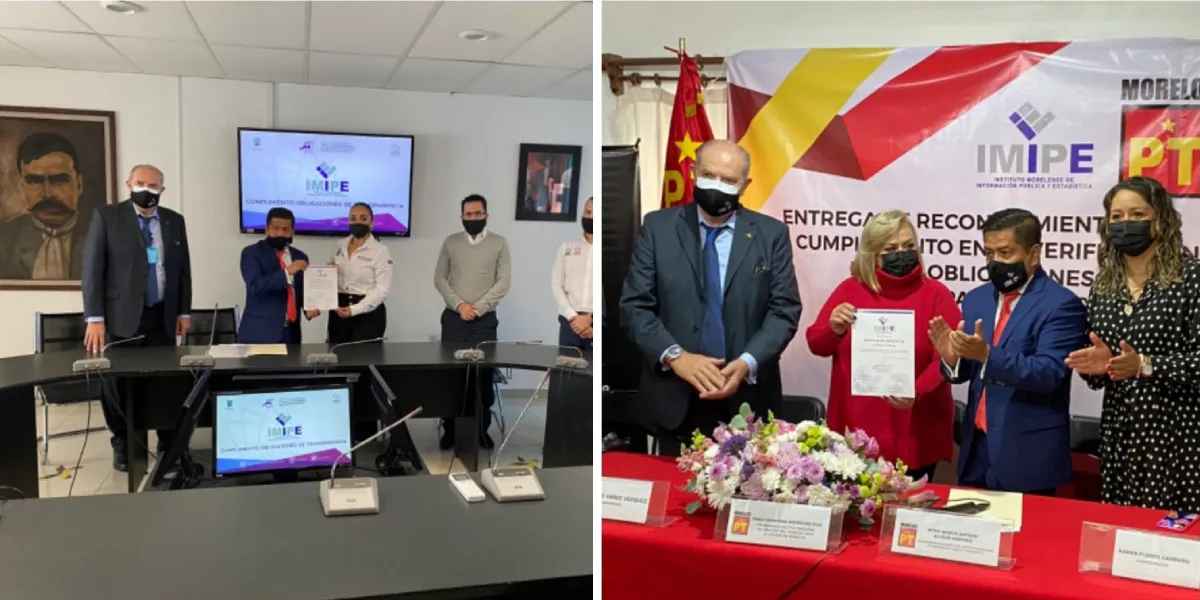 El IMIPE reconoció a 107 sujetos obligados en Morelos por cumplir con sus obligaciones de transparencia 2024-2025, fortaleciendo la rendición de cuentas pública.