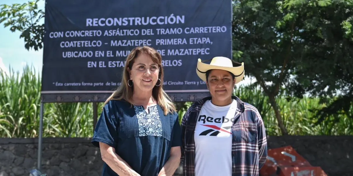 Gobernadora supervisa rehabilitación de la carretera Mazatepec–Coatetelco