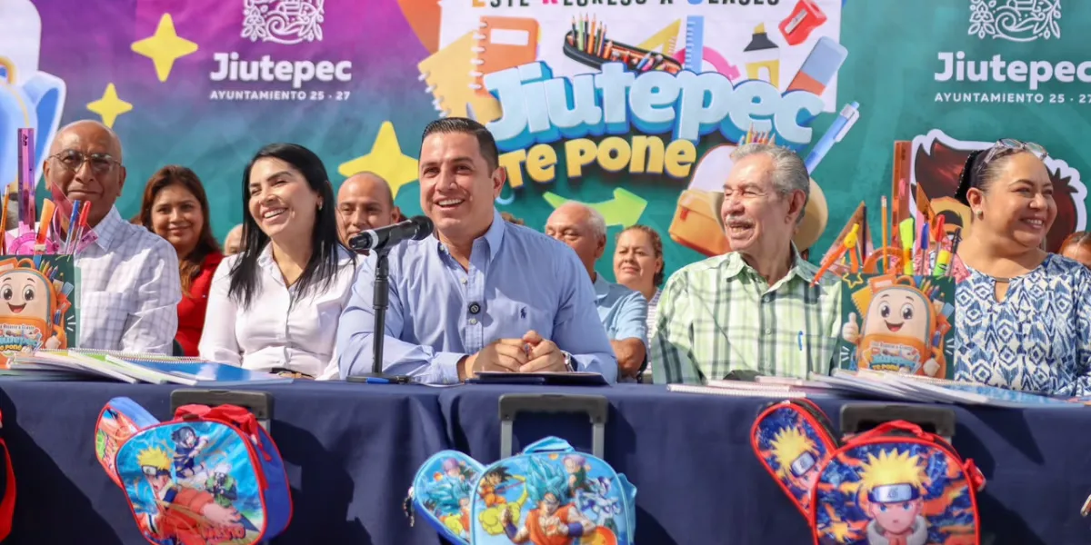Jiutepec entregará 19 mil mochilas y más de 8 mil 500 paquetes de útiles escolares gratuitos con el programa “Jiutepec te pone la mochila” para apoyar a las familias en el regreso a clases