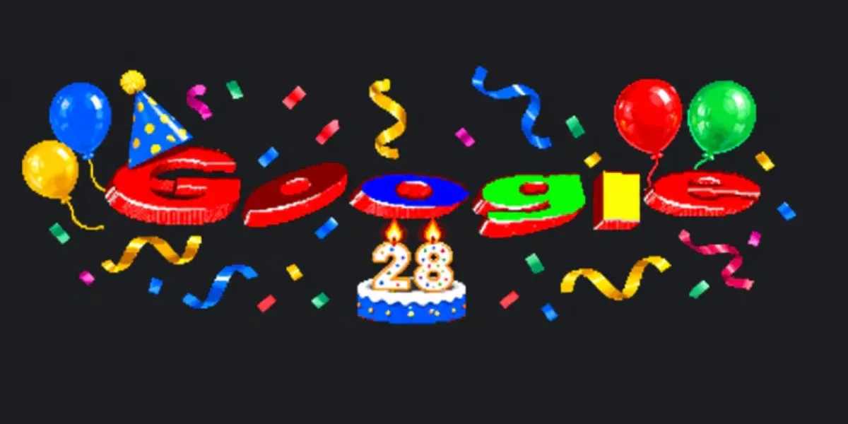 Google celebra 28 años de historia con un doodle nostálgico
