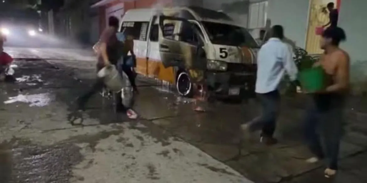 Incendios múltiples a transporte público en Morelos