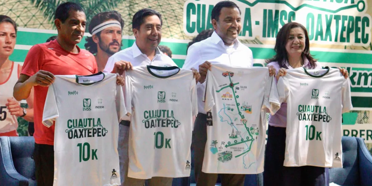 Autoridades y organizadores presentaron la carrera atlética en el Centro Vacacional Oaxtepec.  