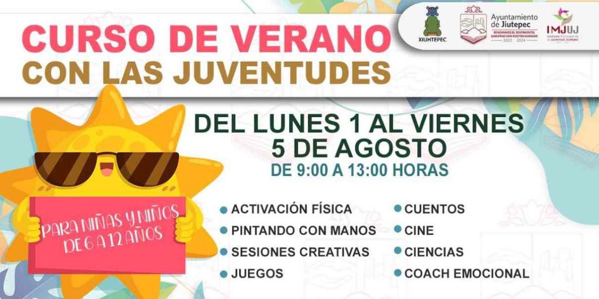 Gobierno de Jiutepec anuncia cursos de verano