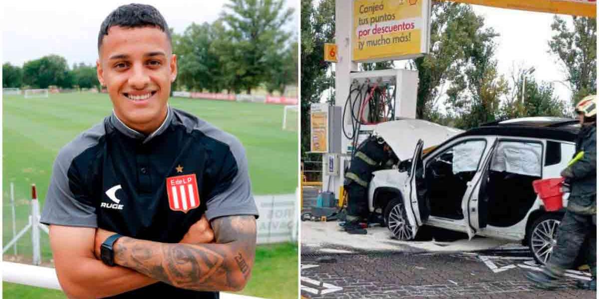 ¡Se le pasaron las copas! Tiago Palacios provoca brutal accidente en gasolinera