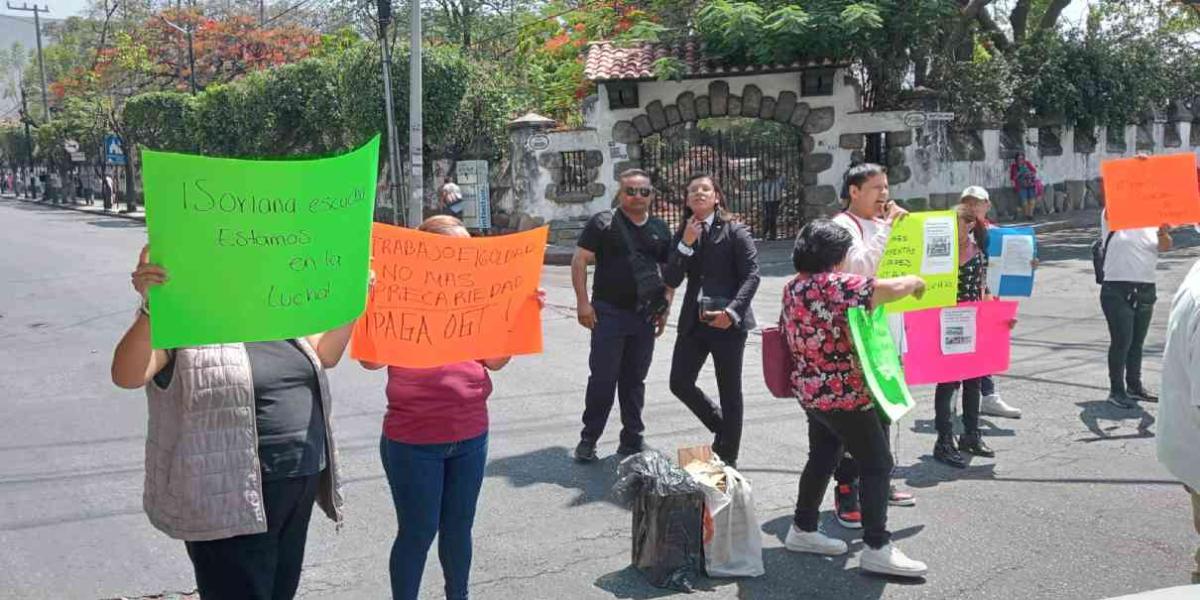 Protestan trabajadores de tienda departamental por su despido al exigir el pago de las utilidades