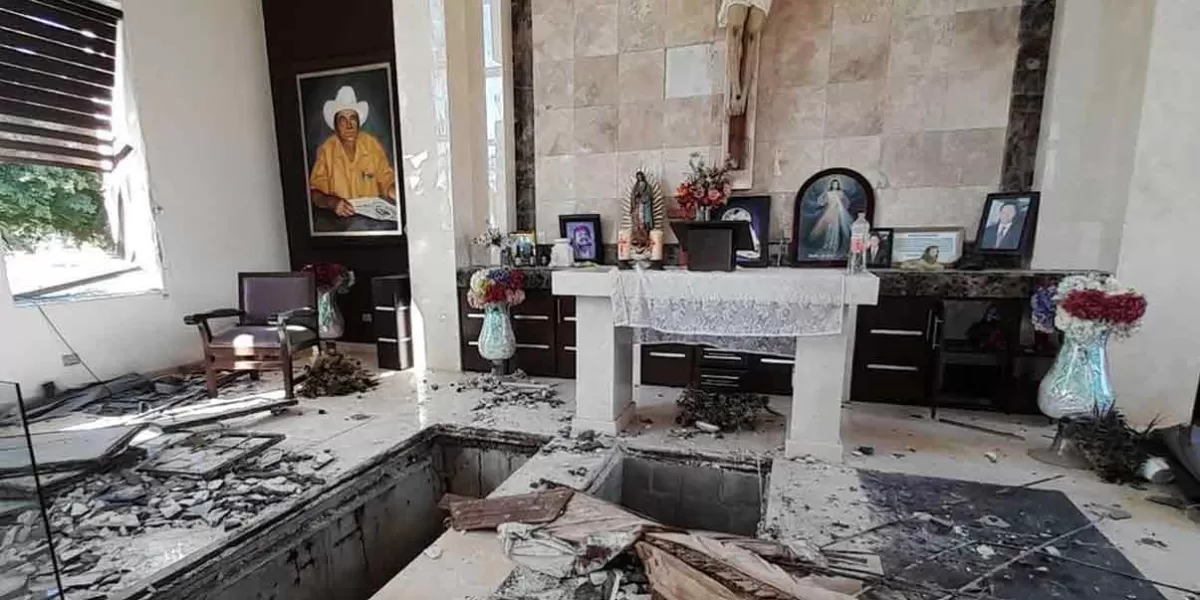 Vandalizan capilla de la familia de Dámaso López 'El Licenciado' en Culiacán, Sinaloa