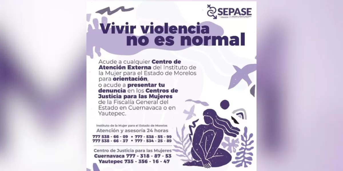 Vivir violencia no es normal: IMM 