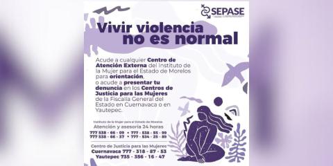 Vivir violencia no es normal: IMM 