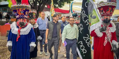 Todo listo para el carnaval de Tepoztlán
