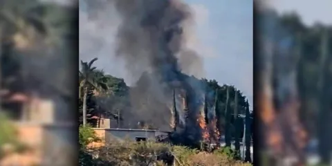 vivienda incendiada en Tetecala