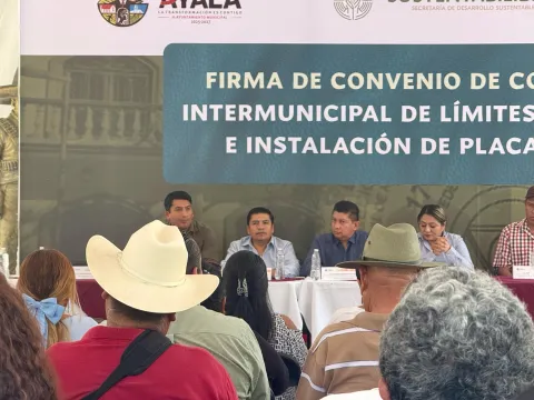 Firman Cuautla y Ayala convenio de colaboración intermunicipal de límites territoriales 