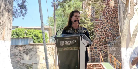 Encabeza gobernadora Margarita González Saravia develación de placa alusiva a entrega oficial del ex convento de Totolapan