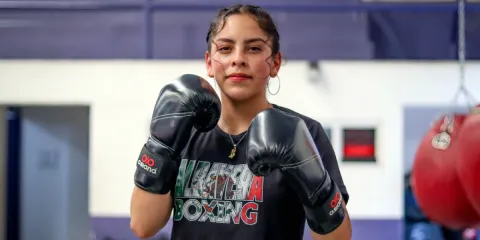Guadalupe Luna Romero, boxeadora de la categoría juvenil -57 kilogramos.