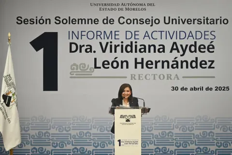 Rindió rectora de la UAEM su informe de actividades 