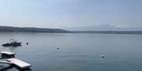 Por altas temperaturas, baja el nivel de agua del Lago de Tequesquitengo