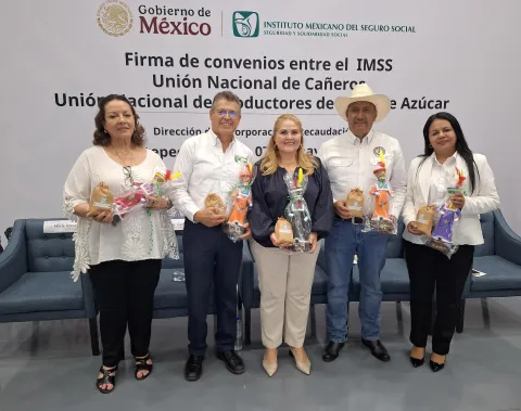 Garantiza IMSS aseguramiento a Uniones Nacionales de Cañeros con firma de convenios para el ciclo agrícola 2025-2026