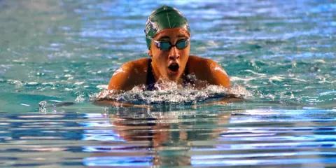 Paulina Alanís, seleccionada nacional en las disciplinas de natación y aguas abiertas.