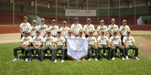 Selección morelense de béisbol, en la fotografía oficial.