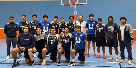 Venados UAEM vencen 69-48 a Cuautitlán Izcalli en su debut de liga universitaria, con gran actuación de Álvaro Reyna en el Polideportivo Dos.
