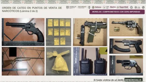 Hallazgo de cartuchos y dosis de enervantes en un punto de venta donde detuvieron a Alejandra “N” 