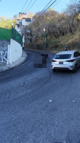 Un motociclista sufrió un derrape en la calle Laurel, colonia Club de Golf en Cuernavaca, y fue trasladado para valoración médica; Tránsito aseguró la unidad.