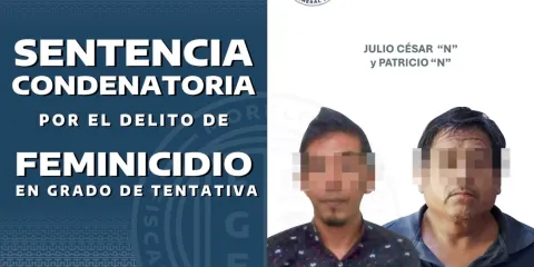 Sentencian a 26 años de prisión a dos hombres por tentativa de feminicidio en Temixco