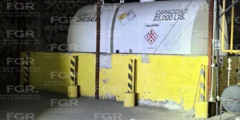 FGR realiza cateo en base de Ruta 16 en Jiutepec por presunto almacenamiento de diésel ilegal