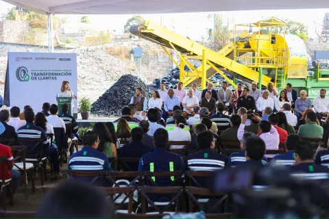 Inauguran Centro de Economía Circular en Jiutepec para reciclar llantas, reducir contaminación y generar combustible alterno en Morelos.