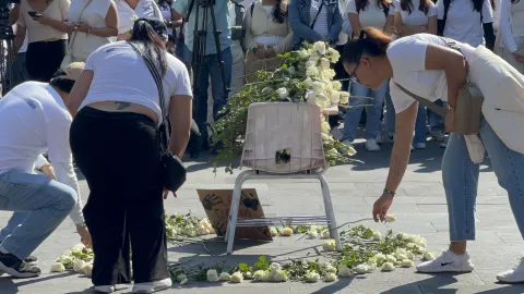 Trabajadores del SITAUAEM marcharon en Cuernavaca junto a la rectora de la UAEM para exigir celeridad en la investigación por la desaparición de Kimberly.