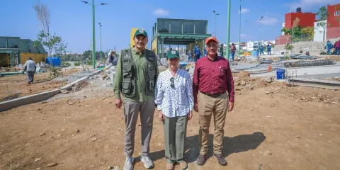 Gobernadora supervisa construcción del Parque Raíces Ahuatlán en Cuernavaca