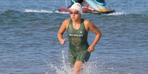Themis Martínez logra séptimo lugar en acuatlón de la Olimpiada Nacional Conade 2026